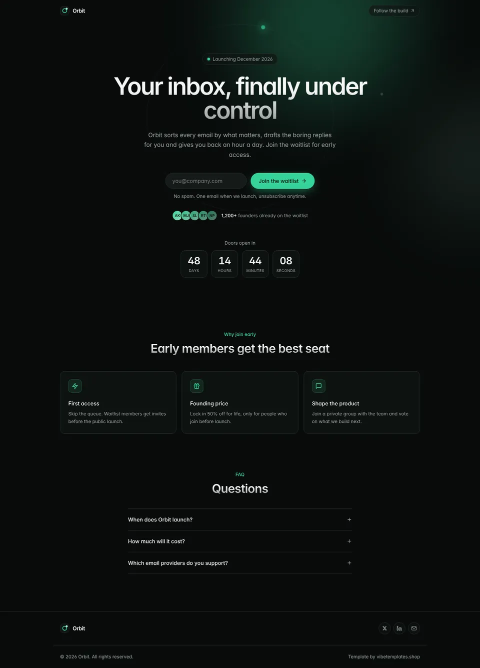 Orbit desktop full page